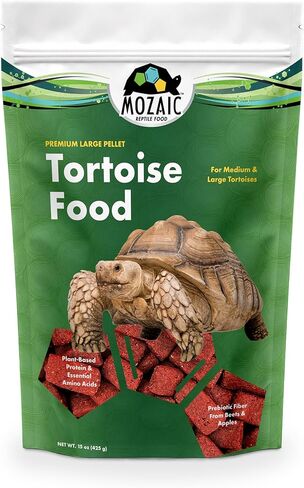 Mozaic Tortoise Food | Complete Formulated Diet for Tortoises | Small Red Biscuit (1" x 1/2")| 15 Ounce Bag (15 OZ) in Saudi Arabia