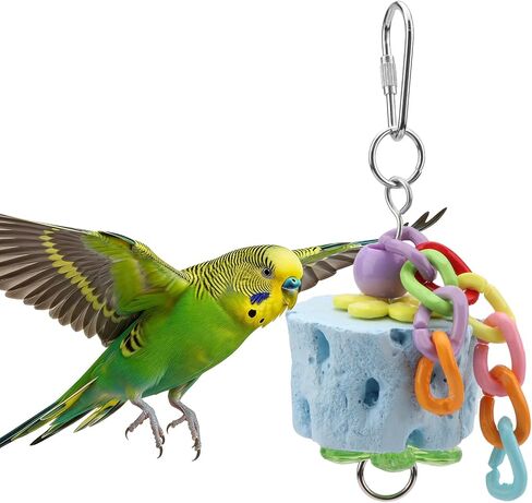 Bird Beak Grinding Stone Molar Mineral Block Toy Bird Cage Accessories for Bird Parrot Budgie Parakeet Cockatiel Lovebirds Conures Finch Hamster Rat (1Pcs) in Saudi Arabia