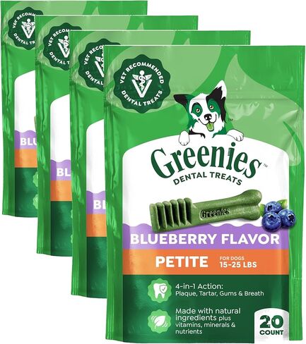 Greenies Petite Natural Dog Dental Treats, Sweet Potato Flavor, 12 oz. Pack (20 Treats) in Kuwait