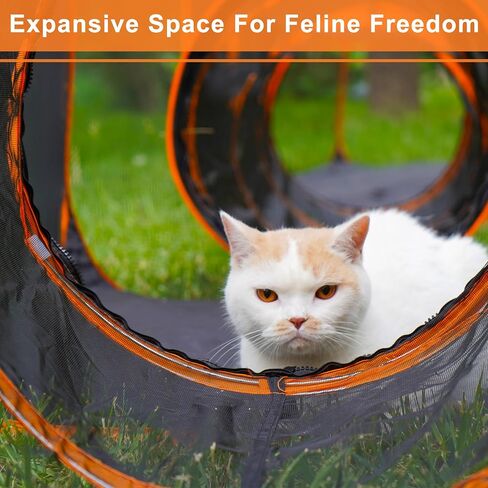 Portable Cat Enclosure - Foldable Outdoor Cat Tent,Enclosed Playpen Tunnel Playground for Cat Run,Outdoor Enclosure Portable Cage for Cats,Small Dogs,Rabbit and Other Small Animals in Saudi Arabia