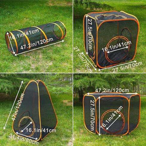 Portable Cat Enclosure - Foldable Outdoor Cat Tent,Enclosed Playpen Tunnel Playground for Cat Run,Outdoor Enclosure Portable Cage for Cats,Small Dogs,Rabbit and Other Small Animals in Saudi Arabia