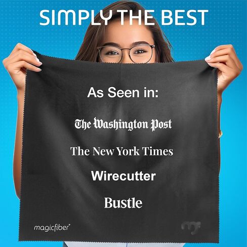 MagicFiber Extra Large Microfiber Cleaning Cloth - Premium Cloth for TV, Screens, Windows, Mirrors - Stocking Stuffers for Adults, Men, Women, Him, Her, Teens in Saudi Arabia