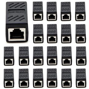 RJ45 Couplers,in Line Coupler Cat5 Cat5e Cat6 Cat7 Ethernet Cable 8P8C Extender Adapter Female to Female,(20 Pack) in Saudi Arabia