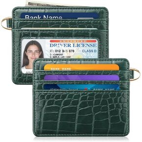 Slim Credit Card Holder Wallet RFID Blocking Minimalist Wallets Lightweight Thin Small Cute Card Case for Women, Dragonfly in Saudi Arabia