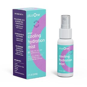 plusOne Cooling Hydration Mist – 3-in-1 Body & Face Spray with Niacinamide, Hyaluronic Acid & Ashwagandha – pH-Balanced Support for Menopause – 4oz in Saudi Arabia