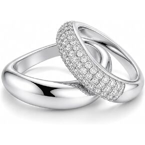 KSF Stackable Gold Rings for Women - 14K Gold Plated Rings Set, Non Tarnish Dainty Cubic Zirconia Stack Rings for Women Trendy Jewelry Gift for Her in Saudi Arabia