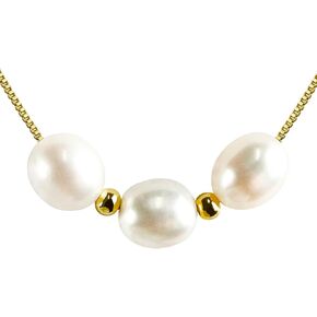 PEARLIE Gold Necklace for Women, Unique Pink Freshwater Pearl Beads 4-4.5mm, Handmade Choker Necklaces Delicate Chain Pearl Pendant Necklace Nnhance the Neckline in Saudi Arabia