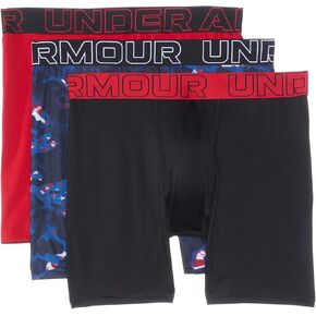 Under Armour UA PERFORMANCE TECH- PRINTS 3PK, Racer Red - Three Pack, YM in Saudi Arabia
