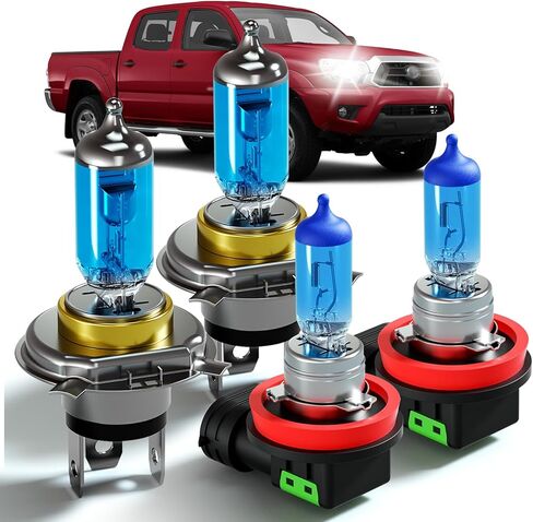 Tacoma Halogen Headlight Bulbs Fits For 2005-2011 Toyota Tacoma Halogen headlights Combo, Ultra Bright 5000K White Bulbs, 12V-100W, Pack of 2 in Saudi Arabia