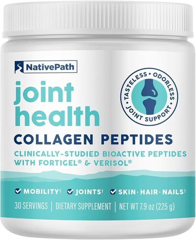 NativePath Joint Health Collagen Peptides, Type 1 & 3 Peptides, with Fortigel and Verisol, 7.9 Ounce, 30 Servings in Saudi Arabia