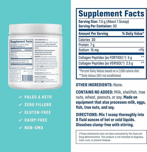 NativePath Joint Health Collagen Peptides, Type 1 & 3 Peptides, with Fortigel and Verisol, 7.9 Ounce, 30 Servings in Saudi Arabia