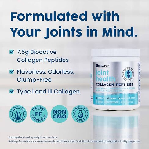 NativePath Joint Health Collagen Peptides, Type 1 & 3 Peptides, with Fortigel and Verisol, 7.9 Ounce, 30 Servings in Saudi Arabia