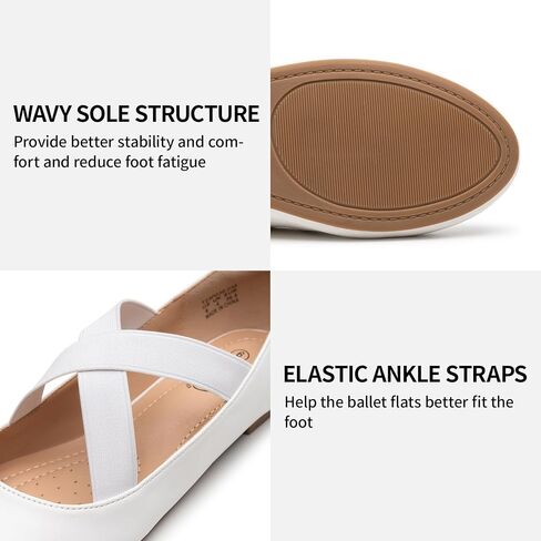Trary Women's Flats, Flats Shoes Women, Ballet Flats Shoes for Women,Mary Jane Shoes for Women, Elastic Ankle Straps Flats Shoes, Round Toe Dress Shoes for Women, Business Casual Flats Shoes in Saudi Arabia