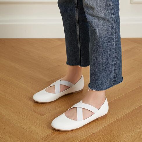 Trary Women's Flats, Flats Shoes Women, Ballet Flats Shoes for Women,Mary Jane Shoes for Women, Elastic Ankle Straps Flats Shoes, Round Toe Dress Shoes for Women, Business Casual Flats Shoes in Saudi Arabia