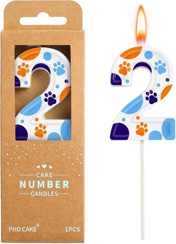 PHD CAKE 2.76 Inch Number 2 Dog Birthday Candles, Blue Dog Number Candles, Cake Number Candles, Party Celebration, Style Candle in Saudi Arabia