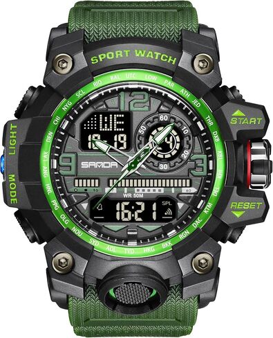 KXAITO Men's Watches Sports Outdoor Waterproof Military Watch Date Multi Function Tactics LED Face Alarm Stopwatch for Men 3133 in Saudi Arabia