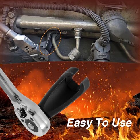 19MM High Pressure Fuel Line Socket Removal Tool Heavy Duty Heat Treated Compatible with Detroit Diesel DD13 DD15 DD16 Engine in Kuwait