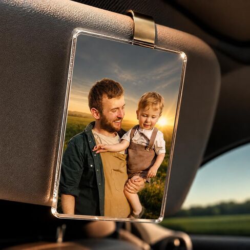 Drive Safe Husband I Need You Here With Me Car Visor Clip for Husband, Photo Visor Picture Frame, Car Gifts for Him, Fathers Day - Birthday - Anniversary Husband Gifts in Saudi Arabia