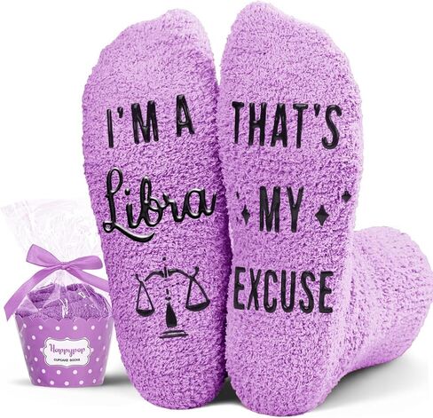 HAPPYPOP Leo Zodiac Gifts July August Birthday - Leo Socks Constellation Horoscope Socks in Saudi Arabia