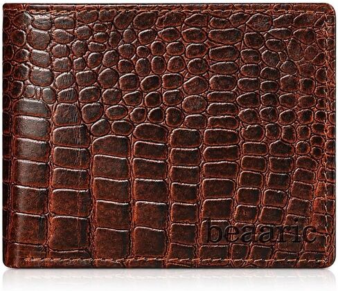 Men’s Leather Wallet – RFID Blocking Bifold Wallet for Men, Slim & Stylish with 15 Card Slots, ID Window & Extra Capacity Billfold, Gift Box Included – Brown, Gift for Him in Saudi Arabia