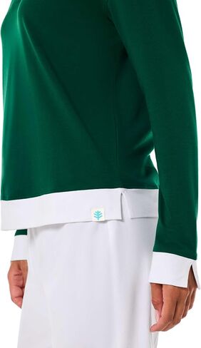 Long Sleeve Collared Polo Shirt - UPF 50+ Sun Protection - Fontainebleau 2.0 in Eden Green in Saudi Arabia
