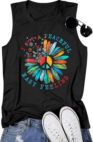 Mountain Sunrise Tank Tops Women Hiking Mountain Sleeveless T Shirt Tees Camping Vest Muscle Shirt in Saudi Arabia