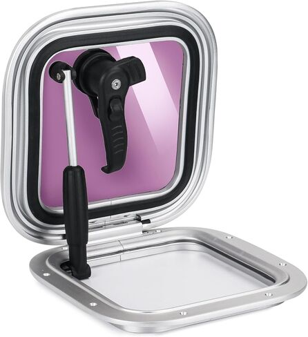 Boat Porthole Window Anodized Aluminum Frame Rectangle Portlight 90 Degree 20 .5 inch *15.4 inch in Saudi Arabia