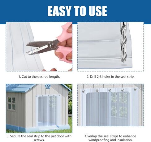 7.1IN x 8.2FT Plastic Vinyl Strip Curtain Clear Waterproof PVC Replacement Strip Door Plastic Strips Dog House Door Flap Replacement Freezer Curtains (Transparent) in Saudi Arabia