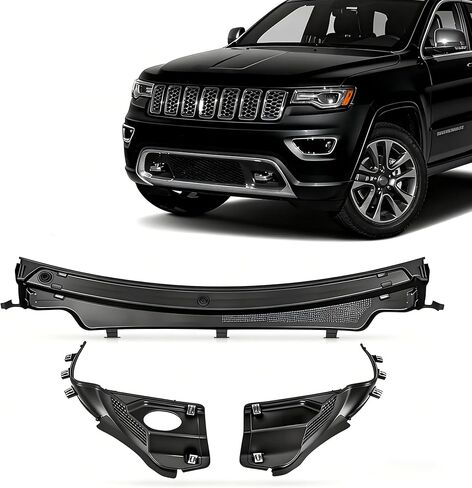PartsFlow Windshield Wiper Cowl Front Upper Cowl Panel Replace For 2011 2012 2013 2014 2015 Jeep Grand Cherokee Insert Panel Grille Top Deflector in Kuwait