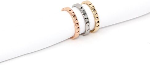 Inspirational Positive Message Engraved Thin Finger Opening Rings 3 in 1 Set - 28 Diff-Phrases in Saudi Arabia