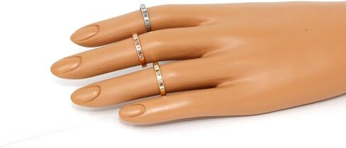 Inspirational Positive Message Engraved Thin Finger Opening Rings 3 in 1 Set - 28 Diff-Phrases in Saudi Arabia