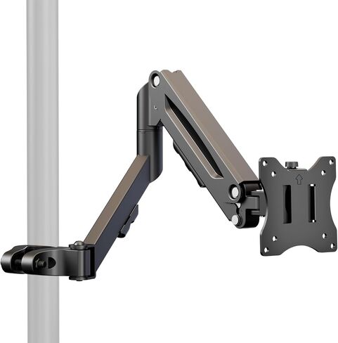 Height Adjustable Pole Mount Monitor Arm for 17"-27" Screens with Mechanical Spring, VESA 75x75 and 100x100 - Holds up to 15.4 lbs in Saudi Arabia