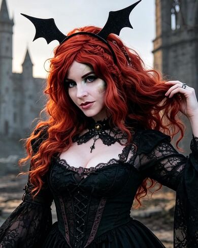 L'VOW Women Bat Wing Headband Devil Headdress Bat Wing Headpiece Halloween Fancy Cosplay Costume (Black) in Saudi Arabia
