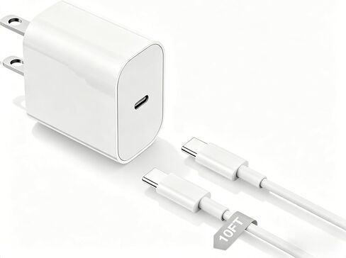 iPhone 15 16 Charger Fast Charging 10 ft USB C to USB C Cable Long,Apple USBC Wall Charger Block Power Adapter Plug Cube Brick for iPhone 16/16 Pro/16 Pro Max/16 Plus/15/15 Pro/15 Pro Max/iPad in Saudi Arabia