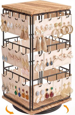 Earring Display Stands, 48 Hooks Earring Display for Vendors, Earring Holder Organizer Earring Display Stands for Selling Jewelry Display for Earring Cards, Bracelet, Rings, Necklaces, keychains in Kuwait