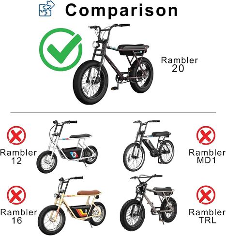 AlveyTech Control Module for the Razor Rambler 16 Electric Mini Bike (Ver 1+) - 36 Volt 15 Amp Speed Controller Model B-WZKD3615A-FGC-T1 with 14 Connectors and 32 Wires, Parts for Adults Scooter Bikes in Saudi Arabia