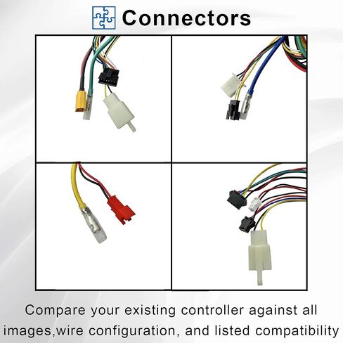 AlveyTech Control Module for the Razor Rambler 16 Electric Mini Bike (Ver 1+) - 36 Volt 15 Amp Speed Controller Model B-WZKD3615A-FGC-T1 with 14 Connectors and 32 Wires, Parts for Adults Scooter Bikes in Saudi Arabia