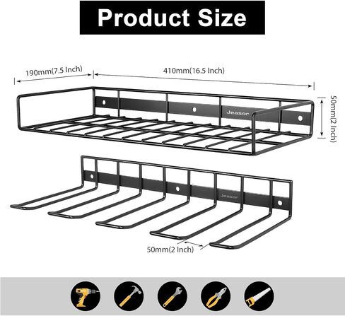 Heavy Duty Floating Power Tool Organizers, Metal Holder Wall Mount Storage Rack for Tools, Utility and Sturdy Drill Rack, Multifunctional Garage Tool Rack(2 Pack) in Saudi Arabia