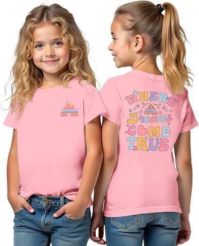 BOUTIKOME Magic Kingdom Shirts for Girls Where Dreams Come True T-Shirt Kid Castle Graphic Tees Magical Fairy Tale Gift Tops in Saudi Arabia