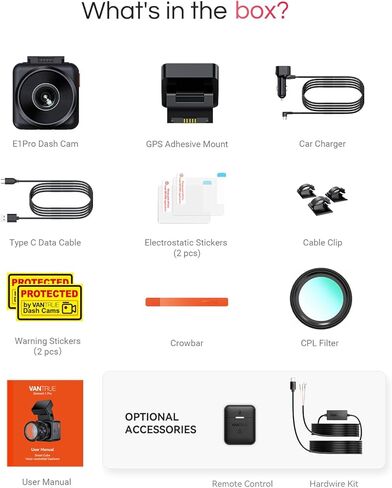 VANTRUE N4, N2S, X4S, N1 Pro(2023), T3 Dash Cam GPS Receiver Module Type C USB Port Adhesive Mount for Windows and Mac in Kuwait