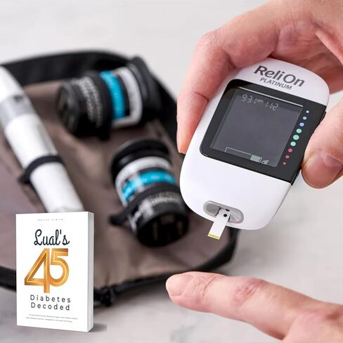 Relion Platinum Test Strips 50 Count. Compatible with ReliOn Platinum Meter, Testing Blood Glucose, Bundle with 45 Diabetes Decoded eBook Included in Saudi Arabia