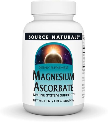 Source Naturals Magnesium Ascorbate Crystals - Non-Acidic Vitamin C - 4 Ounce Powder in Saudi Arabia
