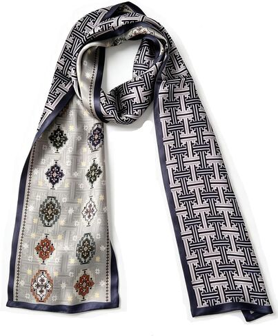 100% Mulberry Silk Ribbon Scarf for Hair Beach Head Wraps for Women Handbag accessories Necktie in Saudi Arabia