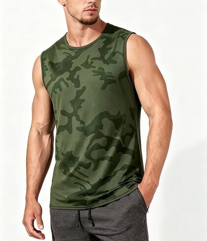 Men's Tank Tops Quick Dry Sleeveless Shirts Swim Beach Shirts for Bodybuilding Gym Fitness Training in Saudi Arabia