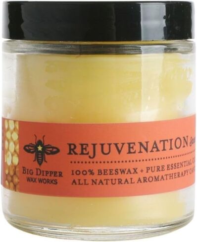 Big Dipper Wax Works Beeswax Aromatherapy Candle, Serenity, Apothecary Glass, Frankincense & Lavender Scented, 25-Hour Burn, Pure Essential Oils, 2" x 2.5" in Kuwait