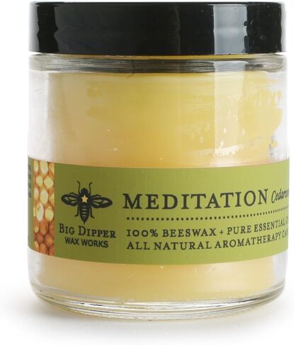 Big Dipper Wax Works Beeswax Aromatherapy Candle, Serenity, Apothecary Glass, Frankincense & Lavender Scented, 25-Hour Burn, Pure Essential Oils, 2" x 2.5" in Kuwait