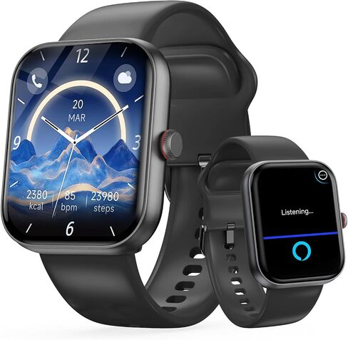 Smart Watch for Men Women (Answer/Make Call), 1.91" Smartwatch Fitness Tracker, 110+ Sports IP68 Waterproof, Heart Rate/Sleep Monitor/Pedometer/Calories, Fitness Watch for Android iOS in Saudi Arabia