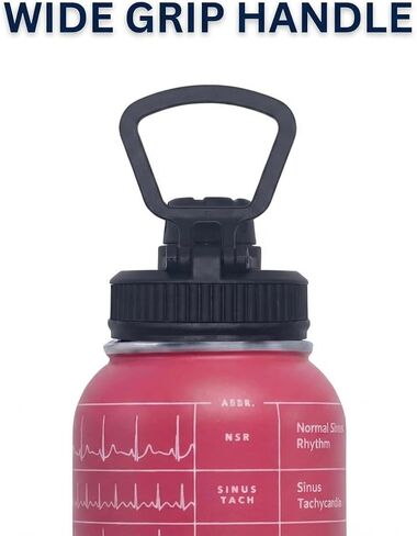 Paramedic Flash EKG Insulated Water Bottle - Durable Stainless Steel Bottle With 11 Cardiac Rhythm Engraved | Emt & Paramedic Gift For Medical Professionals | 32 Oz, Blue in Saudi Arabia