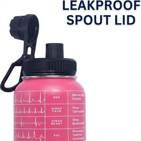 Paramedic Flash EKG Insulated Water Bottle - Durable Stainless Steel Bottle With 11 Cardiac Rhythm Engraved | Emt & Paramedic Gift For Medical Professionals | 32 Oz, Blue in Saudi Arabia
