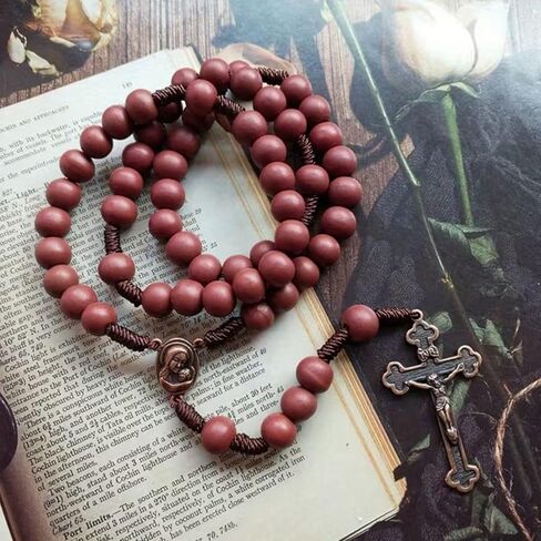 Catholic Brown Handmade Rosary Necklace in Kuwait